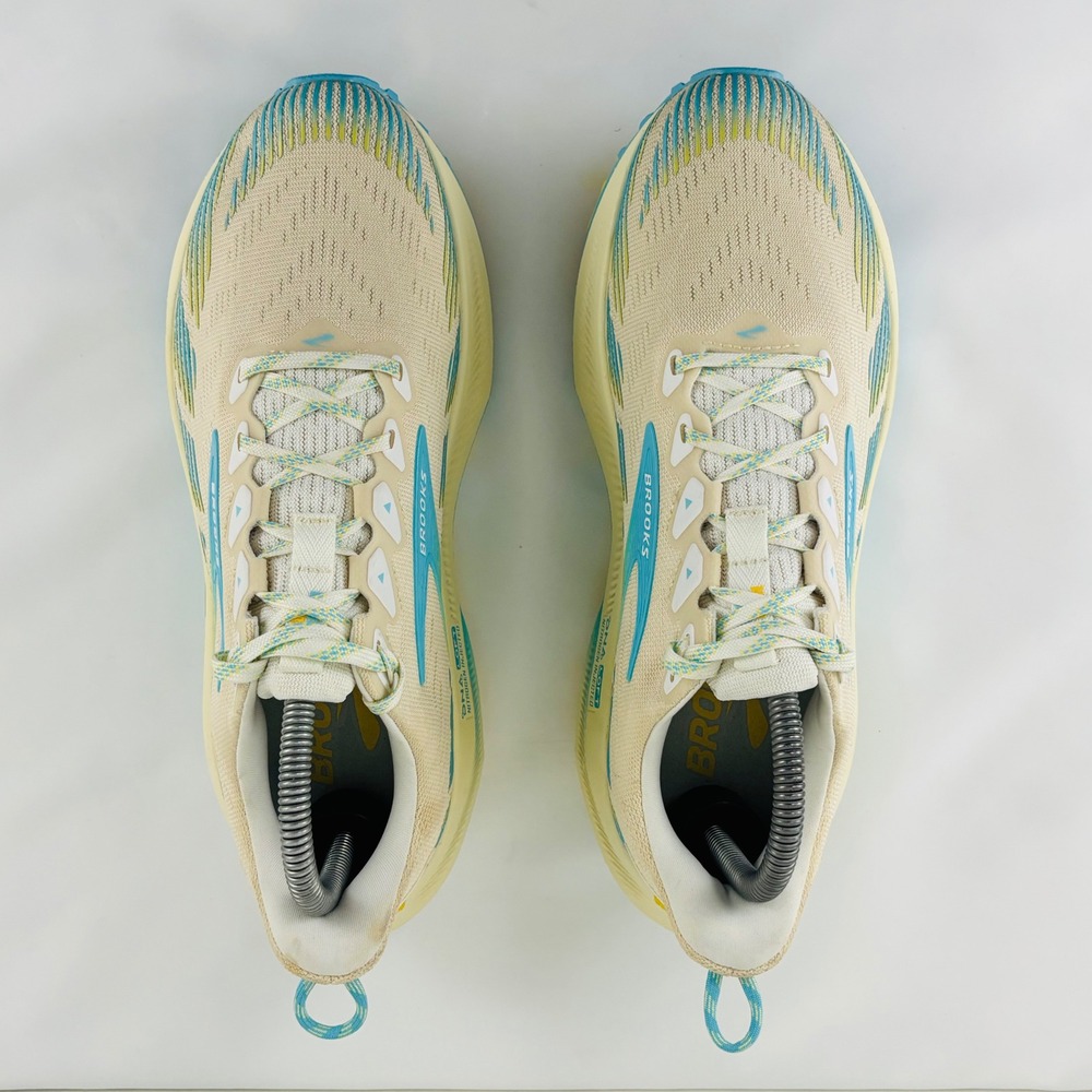 Brooks Ghost Max Running Trail Shoes Cream Blue Yellow 1204641B222 Womens 8.5 B - Picture 7 of 13